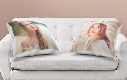 foto auf kissen im raum